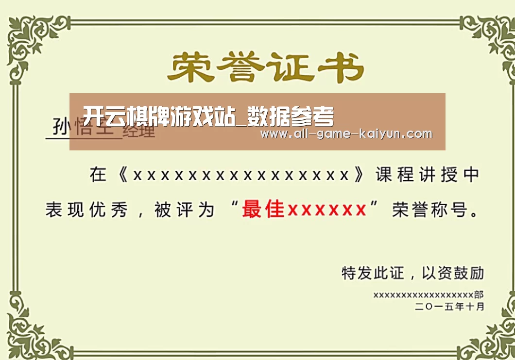 荣誉证书一