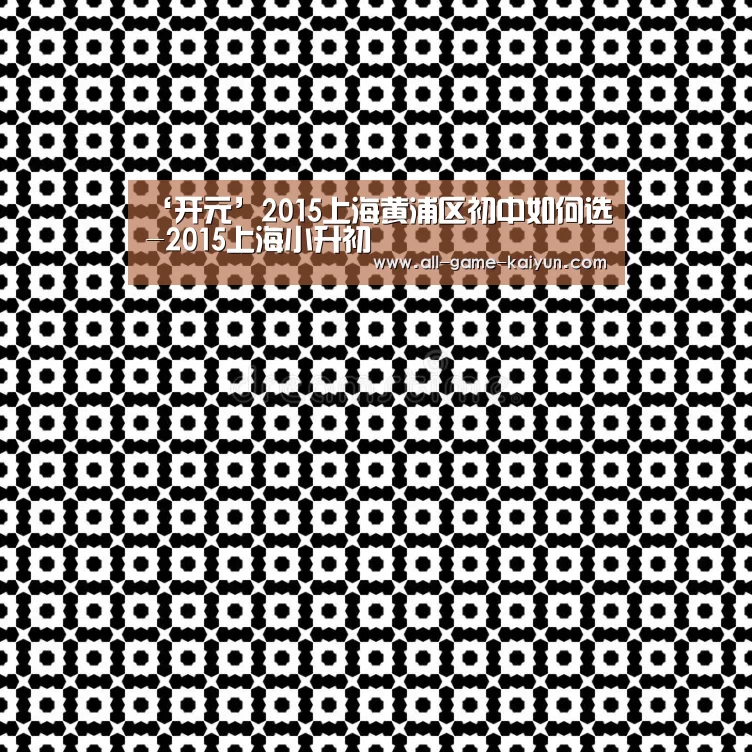 ‘开元’2015上海黄浦区初中如何选-2015上海小升初(图2) 开云体育官网
